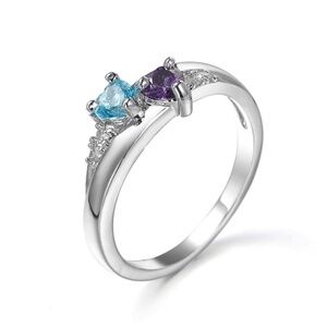 **AVALYNN* Silver x Purple x Blue Zircon Ring Size 8